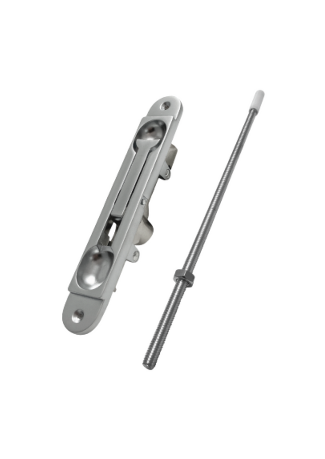 Aluminium Flush Bolt - 600mm Black