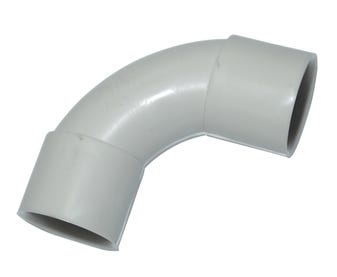 SOLID ELBOW 90DEG 20MM PVCGREY