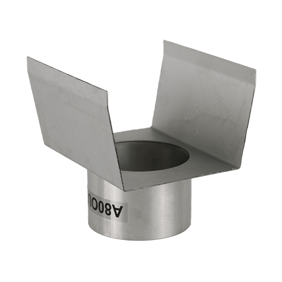 115mm x 80mm Aluminium Drain Outlet – 76mm Outlet, Size to Suit