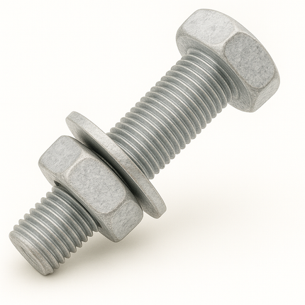 Bolt & Nut Hex Galv M16 x 75mm