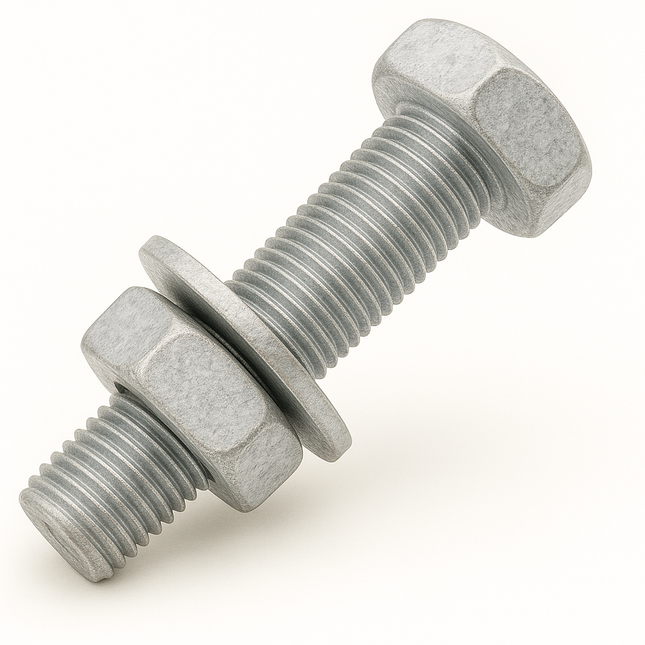 Bolt & Nut Hex Galv M16 x 75mm