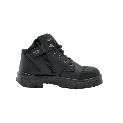 STEEL BLUE - 312658 PARKES ZIP (BLACK)