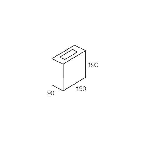 190 x 190 x 90mm Concrete Besser Half Block – Grey for Partition Walls