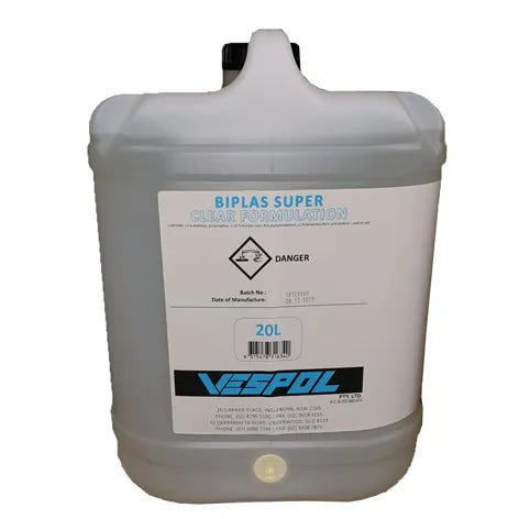 20 Litre Vespol Biplas Super Clear Concrete Plasticiser – Water-Reducing Additive for Concrete & Render