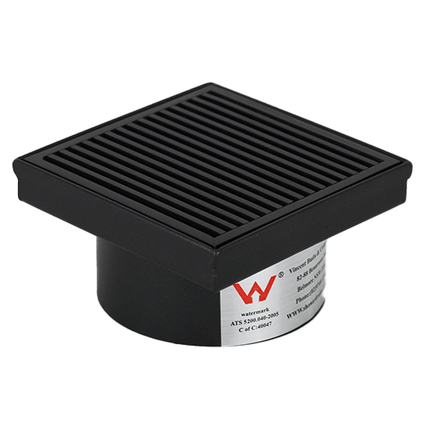 115mm Black Stainless Steel Heelguard Floor Waste – 45mm Outlet