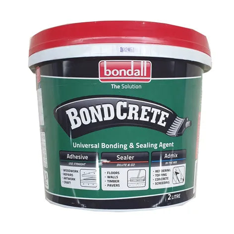 2 Litre BondCrete Bondall PVA Cement Additive & Bonding Agent – Multi-Purpose for Concrete, Mortar & Render