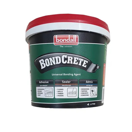 4 Litre BondCrete Bondall PVA Cement Additive & Bonding Agent – Multi-Purpose for Concrete, Mortar & Render