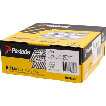 Paslode 50 x 2.87mm Bright D Head PNeumatic Nail - 3000 Pack - 3000 pack