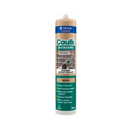 450g Cartridge HB Fuller Caulk in Colour Acrylic Gap Filler – Mocha