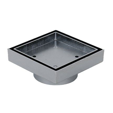 115mm Square Bermuda Chrome Floor Waste – 80mm Outlet