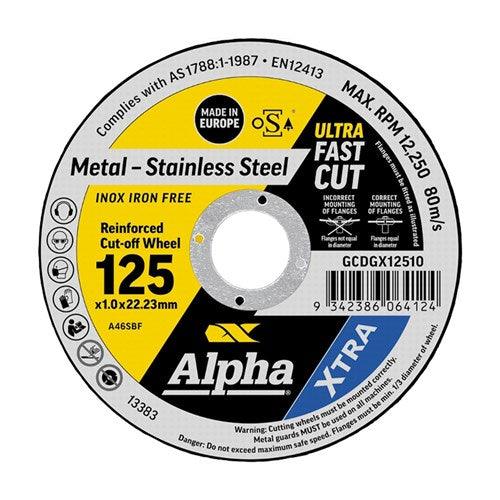 125mm x 1.0mm Cutting Discs – XTRA Series, Carded Pack (10)