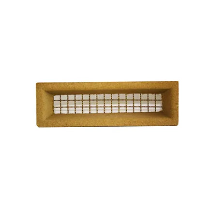 230 x 75mm Brass Wire Brick Ventilation Grille – Aleta, Cream for Airflow & Insect Screening