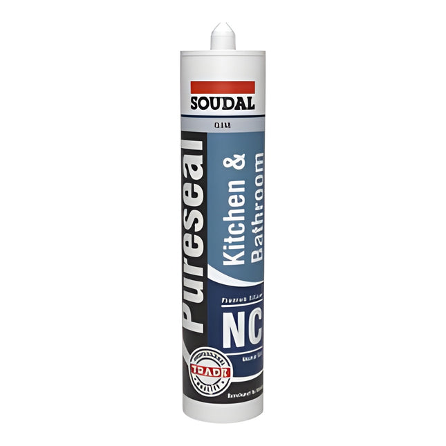 SILICONE BATHROOM & KITCHEN SOUDAL WHITE 300ML