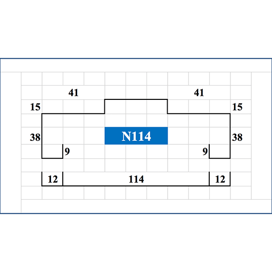 2065 x 1446 Reveal Double Door Frame – Non‑Fire Rated – Profile N114 – Suits 2 x 2040 x 720 x 35mm Doors