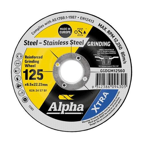 125mm x 6.5mm Metal Grinding Discs – XTRA Series – Bulk Pack