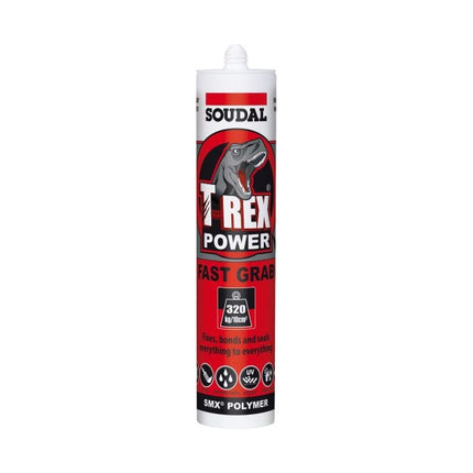 SOUDAL T-REX POWER FAST GRAB STEEL GREY - 290ML