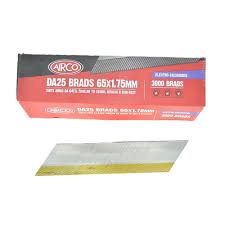 Airco DA25 Brad Nails 64mm Electro Galv - Box of 3000