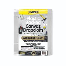 Uni-Pro Drop Cloth Plastic Backed Canvas 4x5