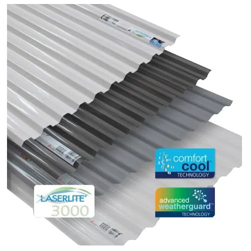 3.6m Polycarbonate Roofing Sheet – Laserlite 3000 Corrugated