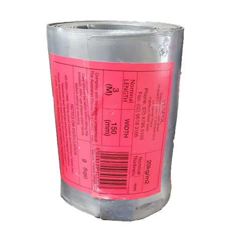 150mm x 3m Lead Dampcourse Flashing – 20kg/m2 – Vespol