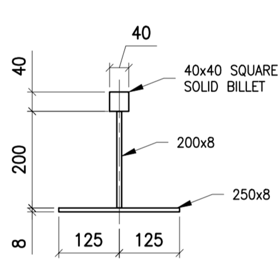 3300mm Maxi T Bar Lintel – for Cavity Wall & Brick Veneer