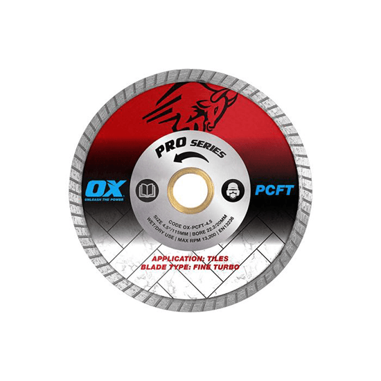 100mm OX Pro Fine Turbo Diamond Blade – Fast, Clean Cut