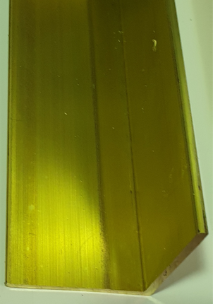 BRASS ANGLE 3.6M X 1.5MM THICKNESS - 25MMX25MM