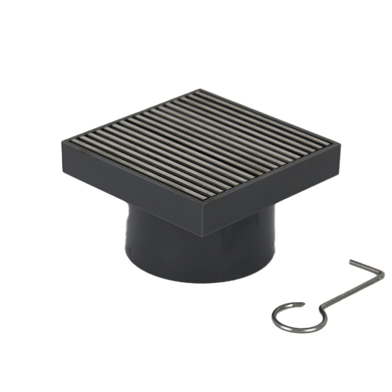 115mm Plastic Floor Waste Drain – Heelguard Grate, 50mm Outlet