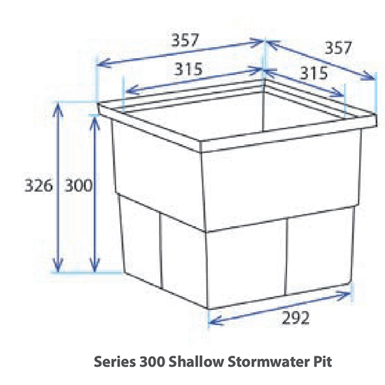 450mm x 450mm Plastic Drainage Pit – for Stormwater Collection & Grate Connection