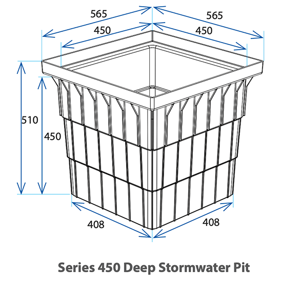600mm x 600mm Plastic Drainage Pit – for Stormwater Collection & Grate Connection