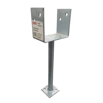 125mm Full Stirrup Post Support – 300mm Leg – Pryda Post Anchor