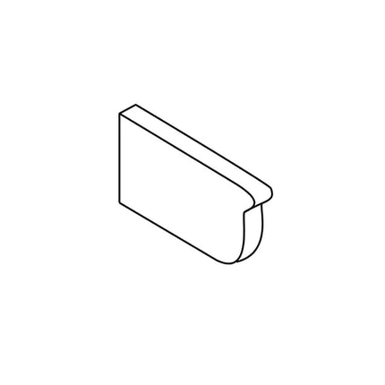 115 Quad Hi Front Gutter Stop End Plate – Left, Zinc