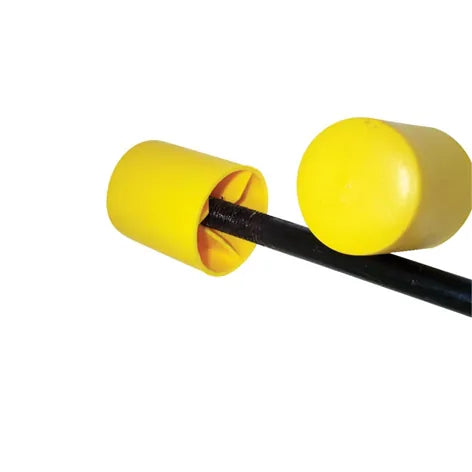 Reo Bar Safety Caps – Yellow – Whites – High Visibility Site Protection