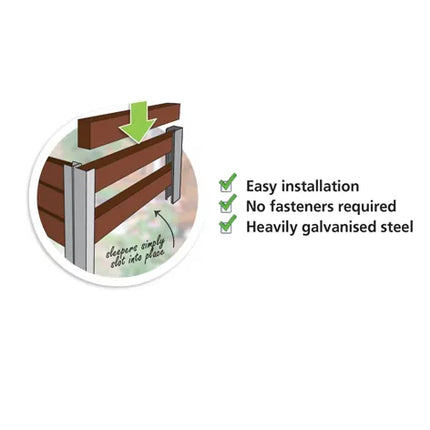 75mm x 450mm Galvanised Retaining Wall Joint Post – Retain-IT, Whites Outdoors