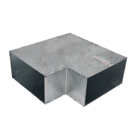 200 x 100mm RHS Galvanised Steel Bend – 45° Elbow for Rectangular Hollow Section