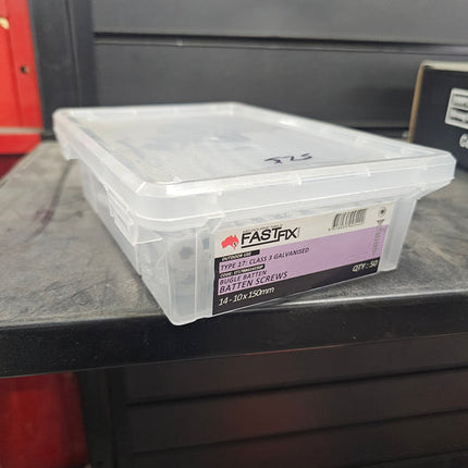 14G x 150mm Bugle Batten Screws – Galvanised, Hex Drive (10mm) – Box of 50