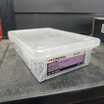 14G x 50mm Bugle Batten Screws – Galvanised, Hex Drive (10mm) – Box of 100