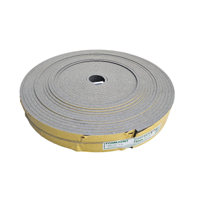 75mm x 10mm x 25mtr Foam Expansion Joint (Adhesive)