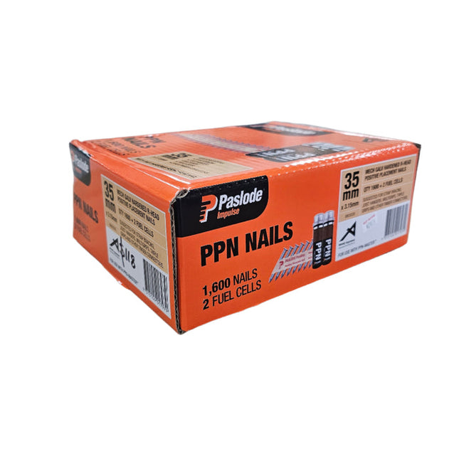 35mm x 3.15mm Positive Placement Nails – Collated, Includes Gas Fuel Cells (Pack 1600)