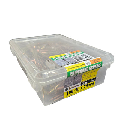 10G - 10x75mm Chipboard Screws ZINC Plated - 300