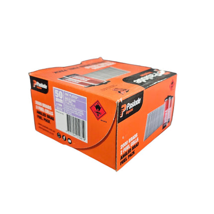 50mm Angled Brad Nails – Zinc Plated with Gas Fuel Cell – 2000 Pack – for Trim & Finishing