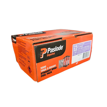 25mm Angled C‑Brad Nails with Gas Fuel Cell – Pack of 3000 – Collated