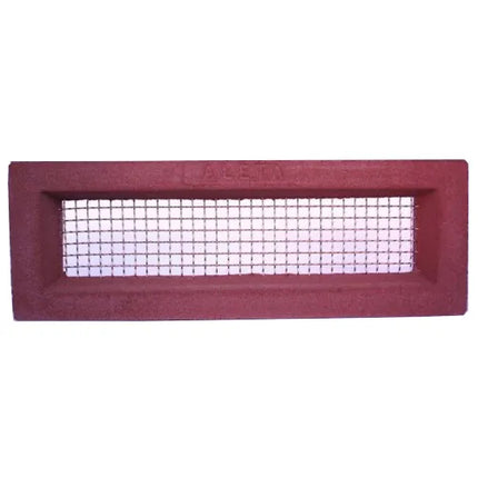 455 x 160mm Brass Wire Brick Ventilation Grille – Aleta, Red for High-Airflow Openings