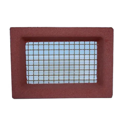 230 x 160mm Brass Wire Brick Ventilation Grille – Aleta, Red for Airflow & Insect Screening
