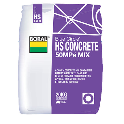 HIGH STRENGTH CONCRETE MIX 50MPA- 20KG (BORAL)