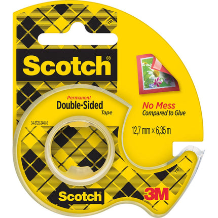 Scotch Double Sided Tape with Dispenser 12.7mm x 6.3m