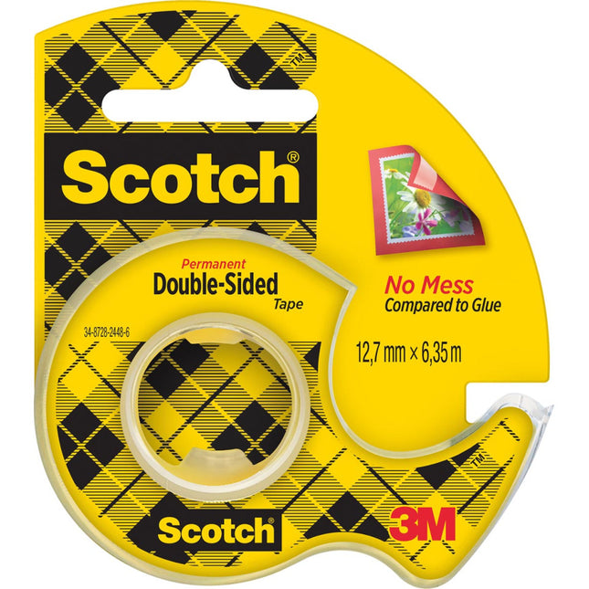 Scotch Double Sided Tape with Dispenser 12.7mm x 6.3m