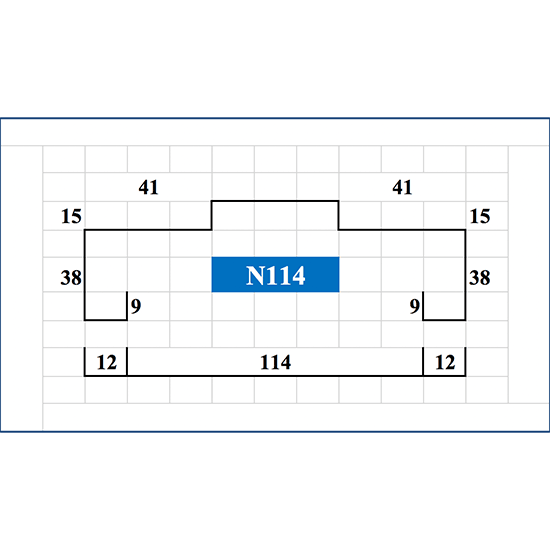 2065 x 774 Reveal Steel Door Frame – Non‑Fire Rated – Profile N114 – Left Hand – Suits 2040 x 770 x 35mm Door