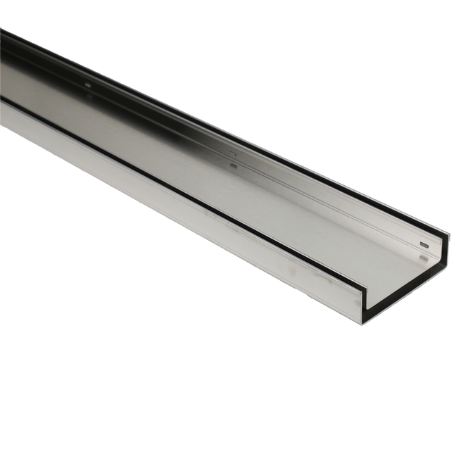 Tile Insert Strip Drain – 316 Stainless Steel – Low Profile