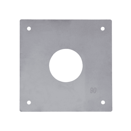 250mm x 250mm Stainless Steel Orifice Plate – 80mm Orifice – Without Dynabolts